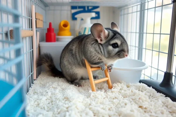 how often to clean chinchilla cage