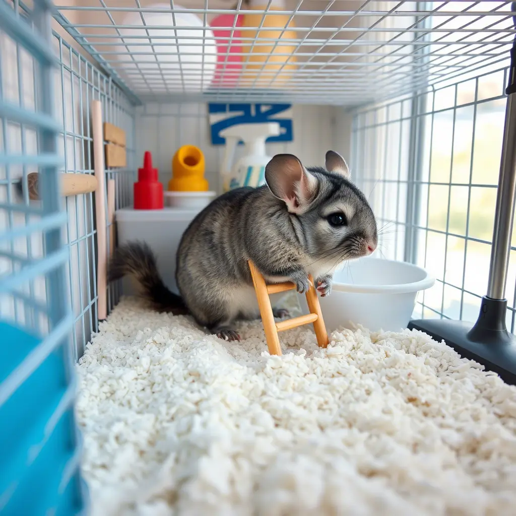 how often to clean chinchilla cage